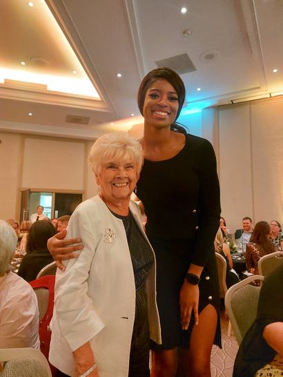 Barb with Liv Tchine at the One Awards